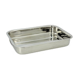 PLAT À FOUR RECTANGLE HARRY 35X25CM EN INOX AVEC POIGNÉES – Cuisson au four – HygiRéa