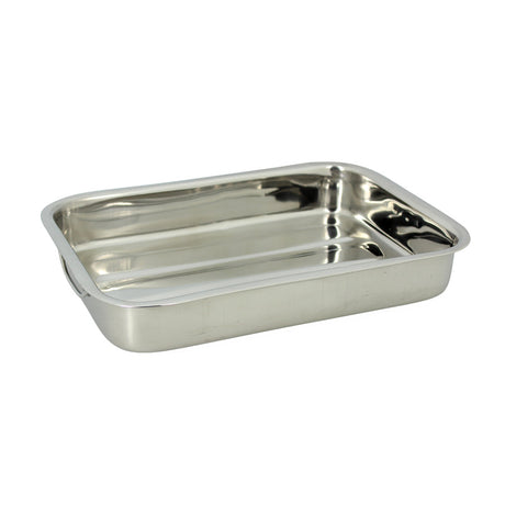 PLAT À FOUR RECTANGLE HARRY 35X25CM EN INOX AVEC POIGNÉES – Cuisson au four – HygiRéa