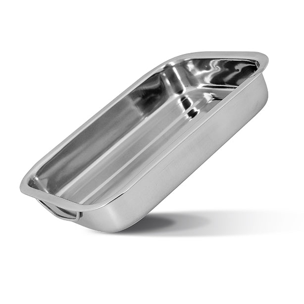 PLAT À FOUR RECTANGLE HARRY 35X25CM EN INOX AVEC POIGNÉES – Cuisson au four – HygiRéa