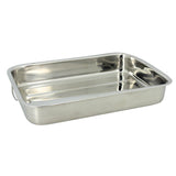 PLAT À FOUR RECTANGLE HARRY 40X28 CM EN INOX AVEC POIGNÉES – Cuisson au four – HygiRéa