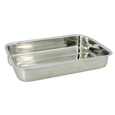 PLAT À FOUR RECTANGLE HARRY 40X28 CM EN INOX AVEC POIGNÉES – Cuisson au four – HygiRéa