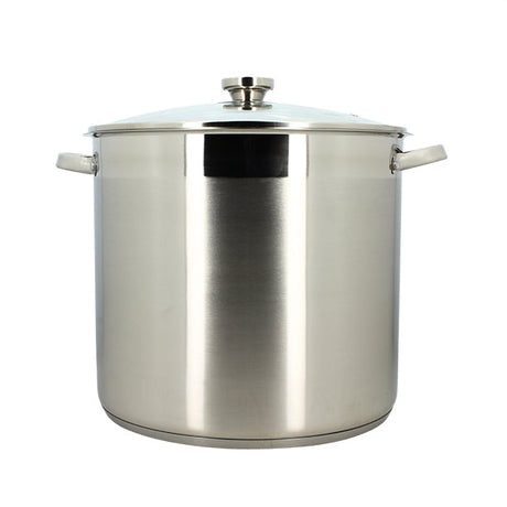 MARMITE 17L 32CM EN ACIER INOXYDABLE AVEC COUVERCLE EN VERRE – Faitout, traiteur et marmite – HygiRéa