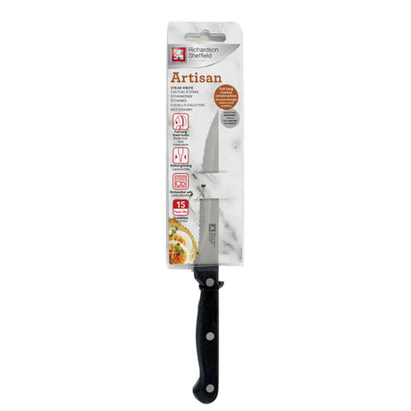 COUTEAU DE CUISINE STEAK ARTISAN 3 RIVETS LAME 11,5CM – Couvert – HygiRéa