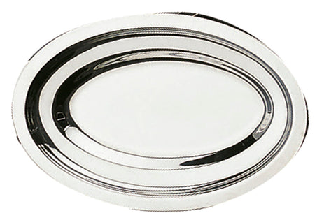 PLAT OVAL UNIE 46X30CM EN INOX – Accessoire de table – HygiRéa
