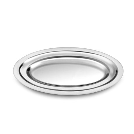 PLAT OVAL UNIE 46X30CM EN INOX – Accessoire de table – HygiRéa