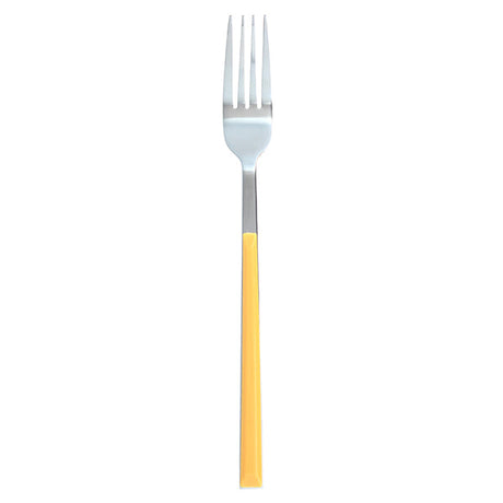FOURCHETTE DE TABLE COLORAMA 21CM EN ACIER INOXYDABLE SAFRAN – Couvert – HygiRéa