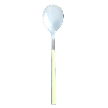 CUILLÈRE DE TABLE COLORAMA 21.5CM EN ACIER INOXYDABLE CRÈME – Couvert – HygiRéa