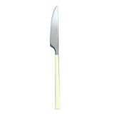 COUTEAU DE TABLE COLORAMA 22CM EN ACIER INOXYDABLE CRÈME – Couvert – HygiRéa