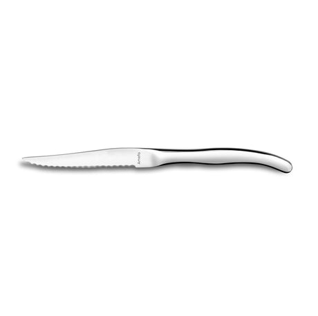 COUTEAU A STEAK VIRGULE BRILLANT TOUT INOX 23CM – Couvert – HygiRéa