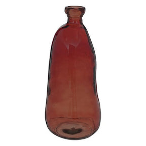 Vase bouteille Uly haut 51 cm verre recyclé ambre – Vase – HygiRéa