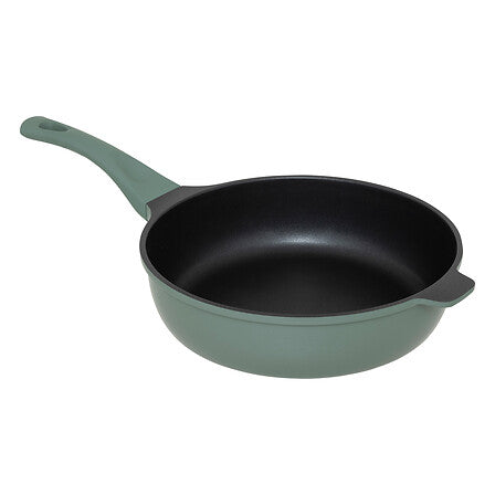 Sauteuse avec panier et ustensile 28 cm fonte d'aluminium vert