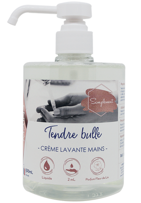 TENDRE BULLE PARFUM FLEUR DE LIN - ECOLABEL – CREME LAVANTE – HygiRéa