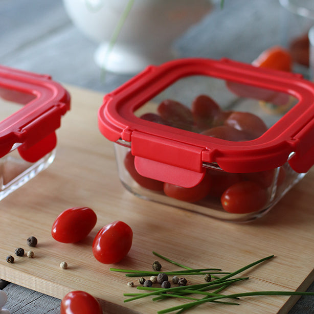 BOITE HERMÉTIQUE CARRÉE CRISTAL 500ML EN VERRE AVEC COUVERCLE – Conservation – HygiRéa