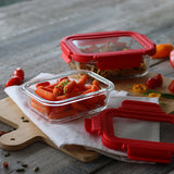 BOITE HERMÉTIQUE RECTANGLE CRISTAL 370ML EN VERRE AVEC COUVERCLE – Conservation – HygiRéa