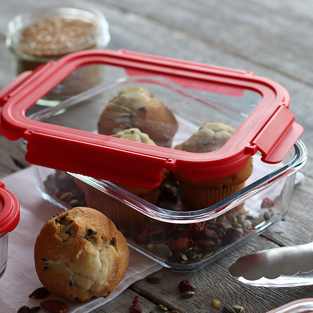 BOITE HERMÉTIQUE RECTANGLE CRISTAL 1500ML EN VERRE AVEC COUVERCLE – Conservation – HygiRéa