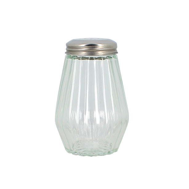 SAUPOUDREUR EN VERRE ET BOUCHON EN ACIER INOXYDABLE 11.5 CM – Moulin et condiment – HygiRéa