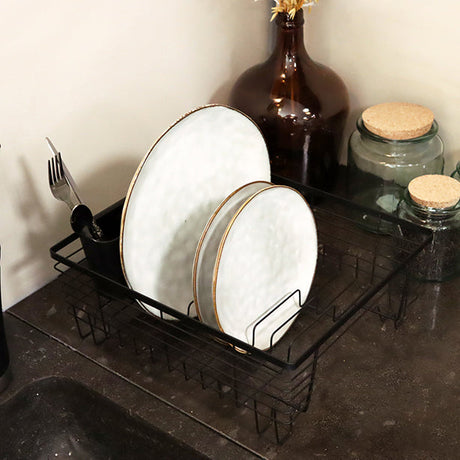 EGOUTTOIR A VAISSELLE EN METAL NOIR – Rangement de cuisine – HygiRéa