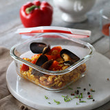 BOITE HERMÉTIQUE CARRE + COUVERCLE 500ML CLÉMENTINE – Conservation – HygiRéa