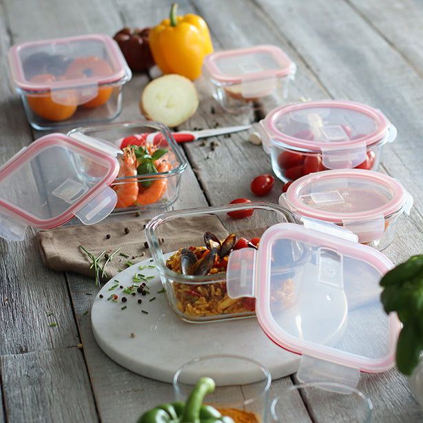 BOITE HERMÉTIQUE RECTANGULAIRE +COUVERCLE 1040ML CLÉMENTINE – Conservation – HygiRéa