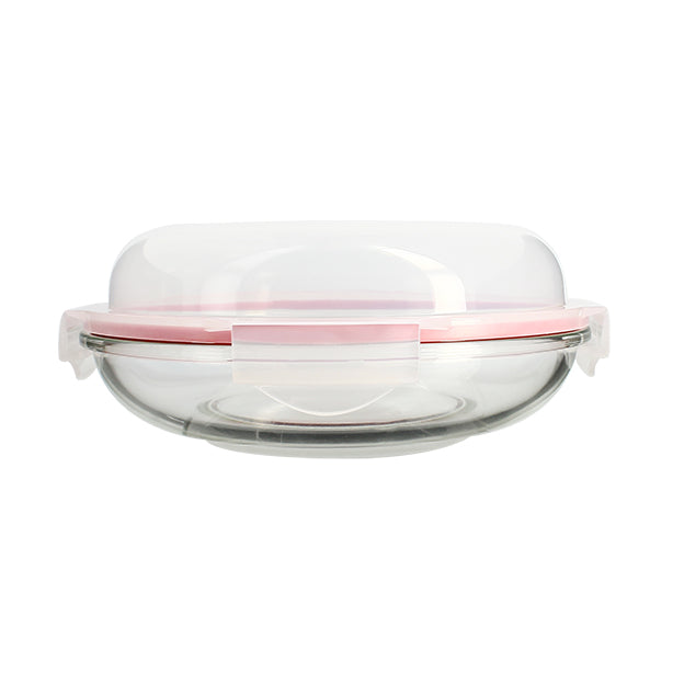 LUNCH BOX RONDE EN VERRE 700ML AVEC COUVERCLE HERMÉTIQUE CLÉMENTINE – Conservation – HygiRéa
