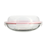 LUNCH BOX RONDE EN VERRE 700ML AVEC COUVERCLE HERMÉTIQUE CLÉMENTINE – Conservation – HygiRéa