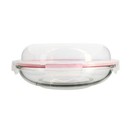 LUNCH BOX RONDE EN VERRE 700ML AVEC COUVERCLE HERMÉTIQUE CLÉMENTINE – Conservation – HygiRéa