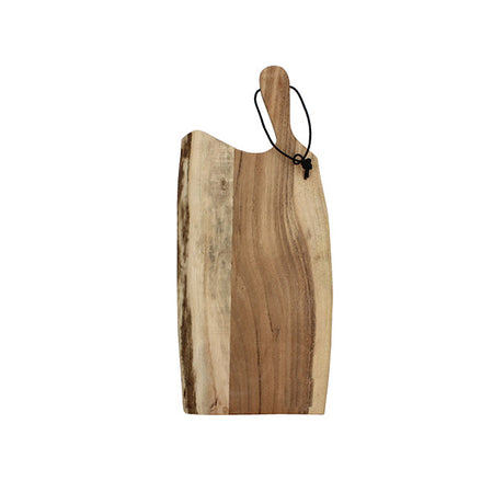 PLANCHE À DÉCOUPER WOOD EN BOIS D'ACACIA 50X20CM AVEC LANIÈRE EN CUIR – Planche – HygiRéa