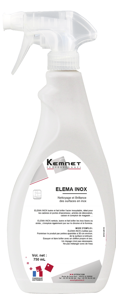 ELEMA INOX – Nettoyant, détartrant & degraissant spécifique – HygiRéa