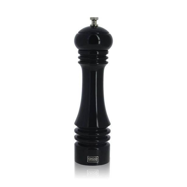 MOULIN À POIVRE AZEL PROFESSIONNEL 23CM EN BOIS D'HÉVÉA NOIR – Moulin et condiment – HygiRéa