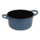 Cocotte avec panier et ustensile 24 cm fonte d'aluminium bleu