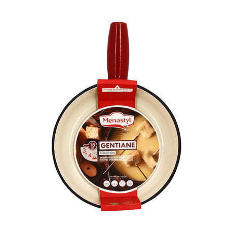 CAQUELON GENTIANE 18CM EN FONTE ÉMAILLÉ ROUGE – Cuisson spécifique – HygiRéa