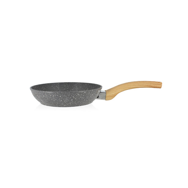 POELE CANNELLE 20CM EN ALUMINIMUM AVEC POIGNÉE EN BOIS CLAIR – Poêle, poêlon et sauteuse – HygiRéa