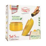 SET DE 5 PIÈCES CUISSON EN ALUMINIUM RECYCLÉ SAFRAN – Lot et batterie de cuisine – HygiRéa