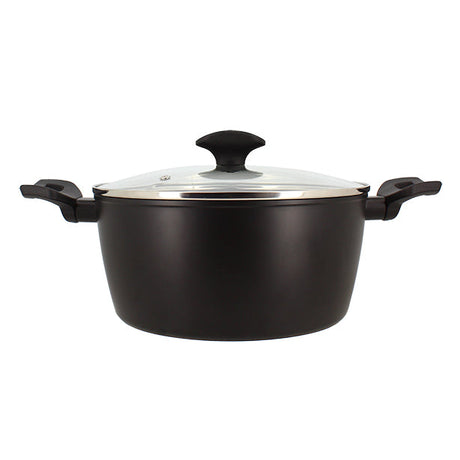 FAITOUT FIRST 24CM EN ALUMINIUM NOIR INDUCTION AVEC COUVERCLE – Faitout, traiteur et marmite – HygiRéa