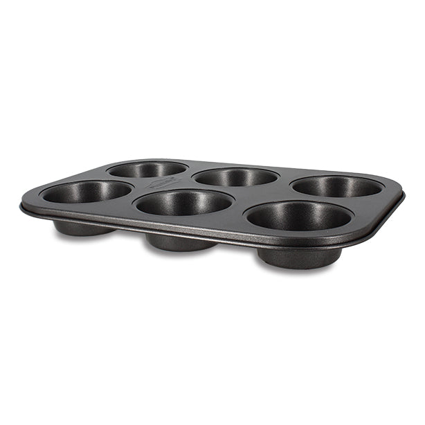PLAQUE À 6 MUFFINS AMANDINE EN ACIER CARBONE ANTI ADHÉSIF – Cuisson au four – HygiRéa