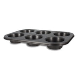PLAQUE À 6 MUFFINS AMANDINE EN ACIER CARBONE ANTI ADHÉSIF – Cuisson au four – HygiRéa