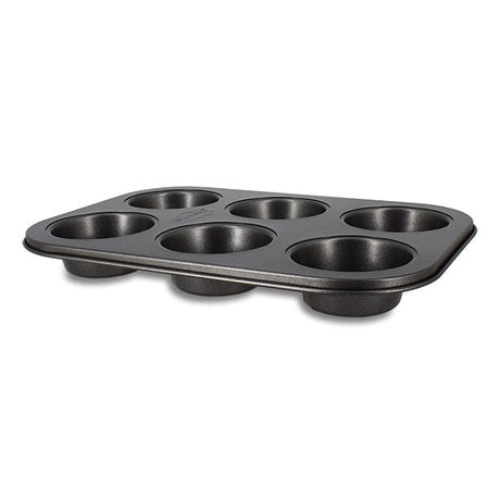 PLAQUE À 6 MUFFINS AMANDINE EN ACIER CARBONE ANTI ADHÉSIF – Cuisson au four – HygiRéa
