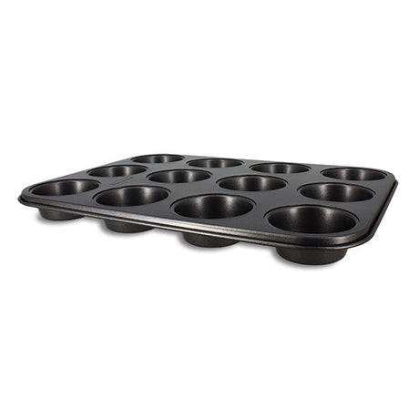 PLAQUE À 12 MUFFINS AMANDINE EN ACIER CARBONE ANTI-ADHÉSIF – Cuisson au four – HygiRéa