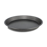 MOULE À TARTE 28 CM EN AMANDINE ACIER CARBONE ANTI-ADHÉSIF – Cuisson au four – HygiRéa