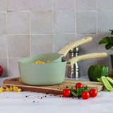 CASSEROLE CELADON 18CM ALUMINIUM RECYCLÉ INDUCTION – Casserole – HygiRéa