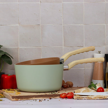 CASSEROLE CELADON 20CM ALUMINIUM RECYCLÉ INDUCTION – Casserole – HygiRéa