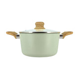 FAITOUT CELADON 20CM ALUMINIUM RECYCLE AVEC COUVERCLE EN VERRE – Faitout, traiteur et marmite – HygiRéa