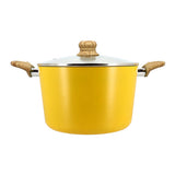 FAITOUT SAFRAN 24CM ALUMINIUM RECYCLÉ AVEC COUVERCLE EN VERRE – Faitout, traiteur et marmite – HygiRéa
