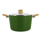FAITOUT OLIVE 24CM ALUMINIUM RECYCLÉ AVEC COUVERCLE EN VERRE – Faitout, traiteur et marmite – HygiRéa