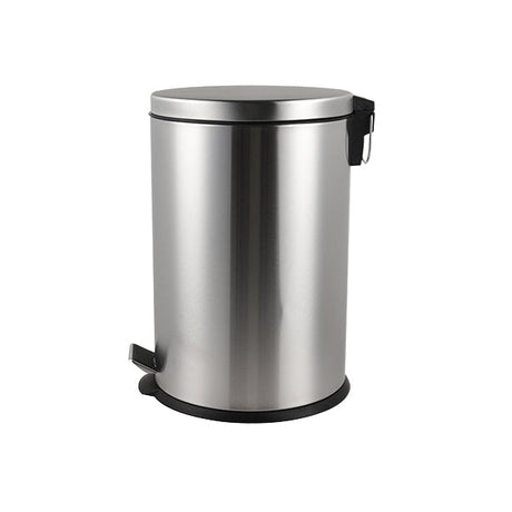 POUBELLE CYLINDRIQUE JACINTHE 12L EN ACIER INOXYDABLE ANTI-TRACES – Poubelle – HygiRéa