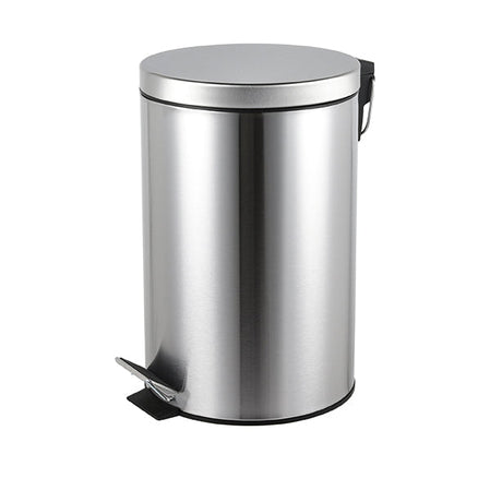 POUBELLE CYLINDRIQUE JACINTHE 20L EN ACIER INOXYDABLE ANTI-TRACES – Poubelle – HygiRéa