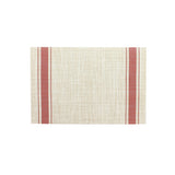 SET DE TABLE TISSÉ 45X30CM EN PVC ROUGE ET BEIGE – Accessoire de table – HygiRéa