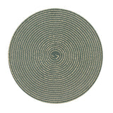 SET DE TABLE TISSÉ ROND 36CM EN PAPIER ET COTON NATUREL ET VERT – Accessoire de table – HygiRéa