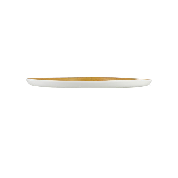ASSIETTE DESSERT RIVAGE 23CM EN MÉLAMINE BLEU ET JAUNE – Assiette – HygiRéa