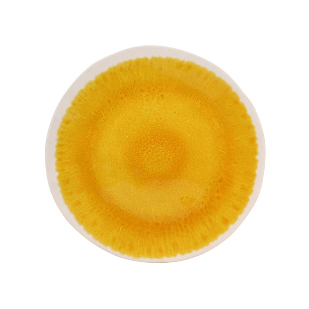 ASSIETTE DESSERT KUWAE 23CM EN MÉLAMINE JAUNE – Assiette – HygiRéa